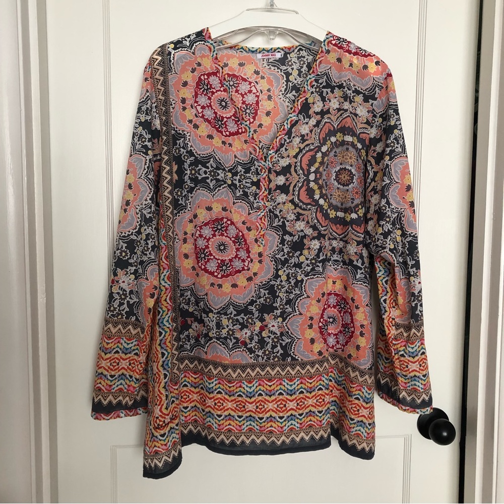 Johnny Was cotton shirt size XL